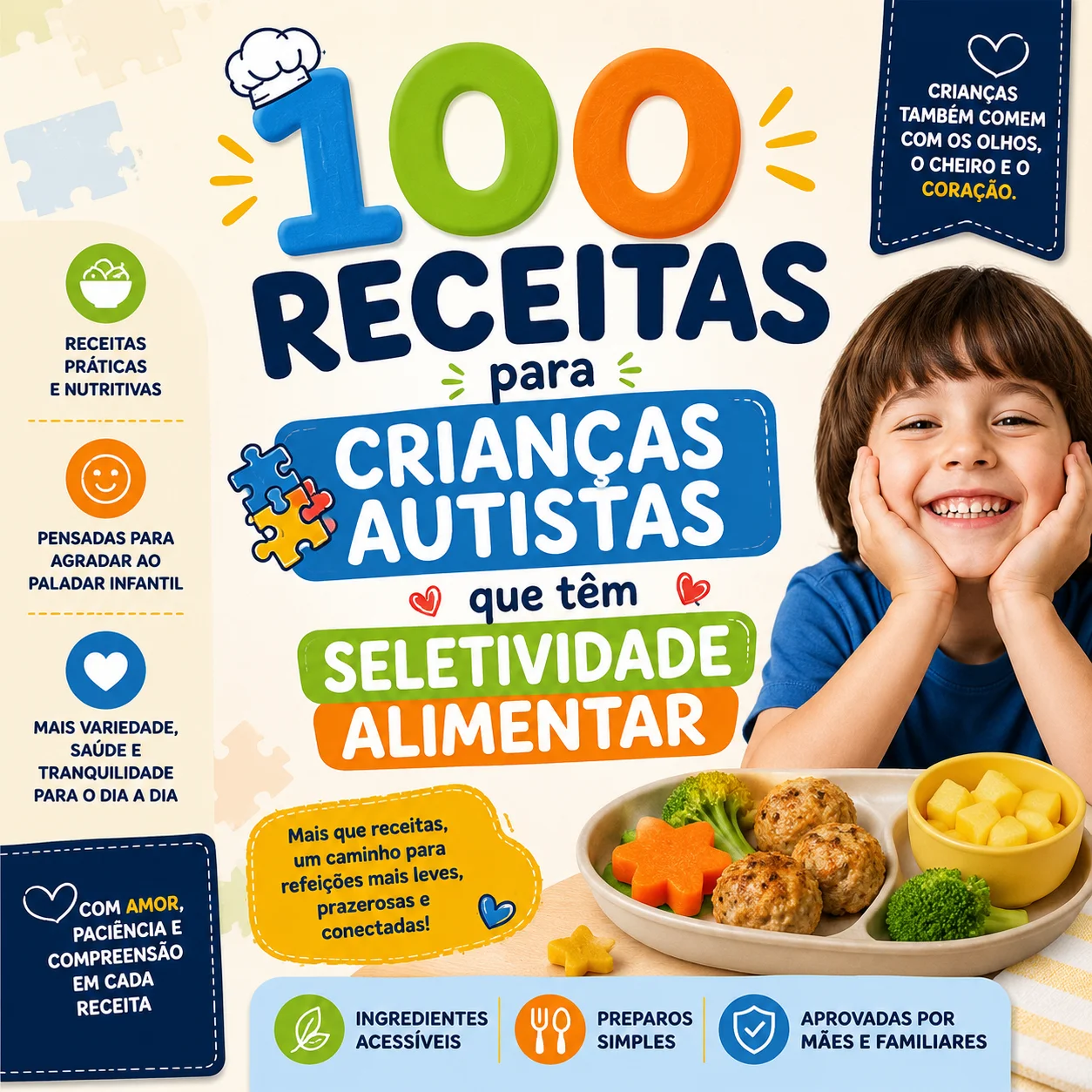 Mockup — Mais de 100 receitas à prova de seletividade